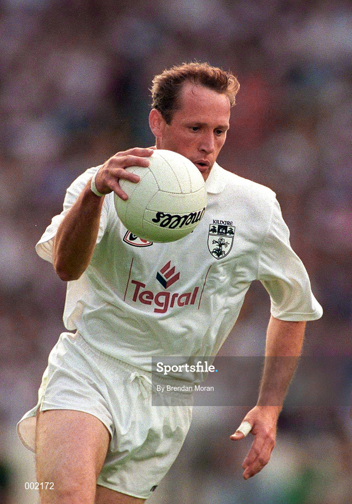 6 July 1997; Willie McCreerey of Kildare during the Leinster GAA Senior Football Championship Semi-Final match between Kildare and Meath at Croke Park in Dublin. Photo by Brendan Moran/Sportsfile