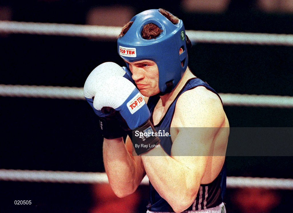 12 March 1999; Alan Reynolds during the IABA National Boxing Championships at the National Stadium in Dublin. Photo by Ray Lohan/Sportsfile