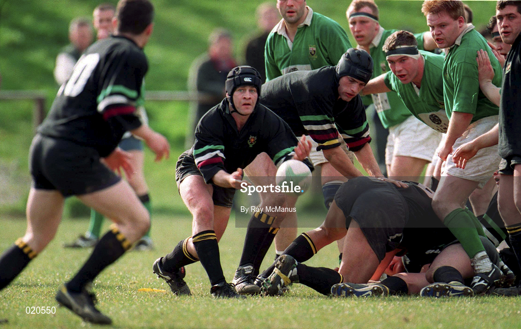 27 March 1999; Brian Hogan of De La Salle Palmerstown during the AIB All-Ireland League Division 2 match between De La Salle Palmerstown RFC v City of Derry RFC at Kirwan Park in Kiltiernan, Dublin. Photo by Ray McManus/Sportsfile