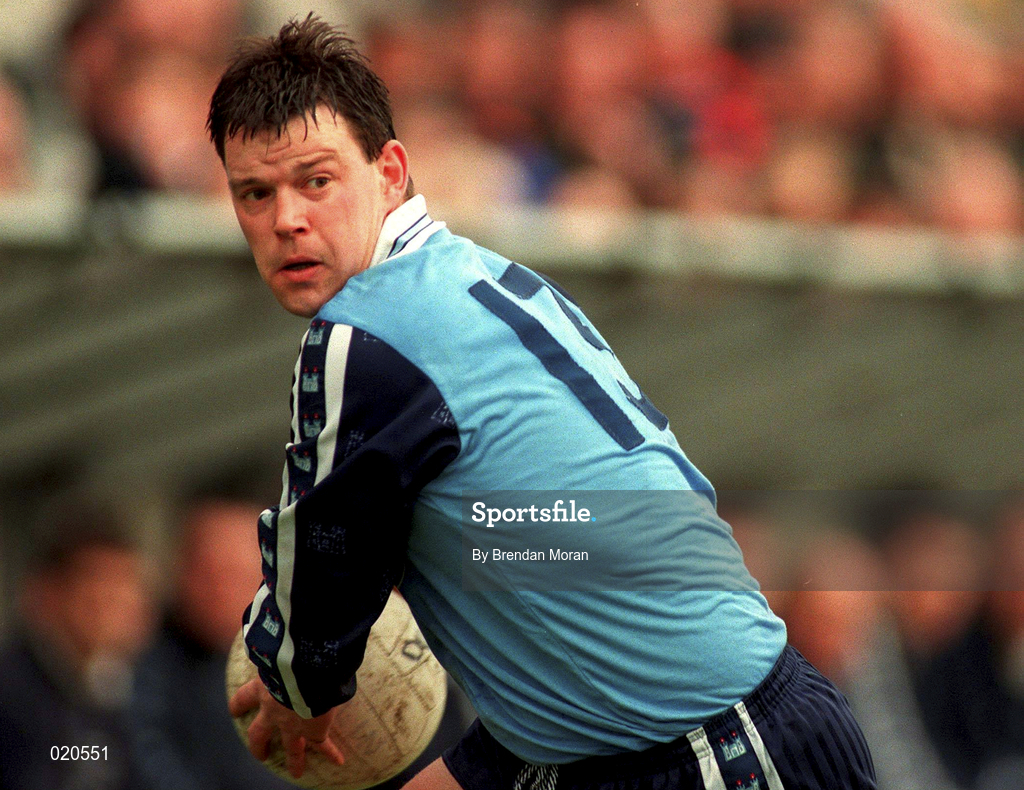 14 March 1999; Brian Irwin of Dublin during the Church and General National Football League Division 1 match between Dublin and Galway at Parnell Park in Dublin. Photo by Brendan Moran/Sportsfile