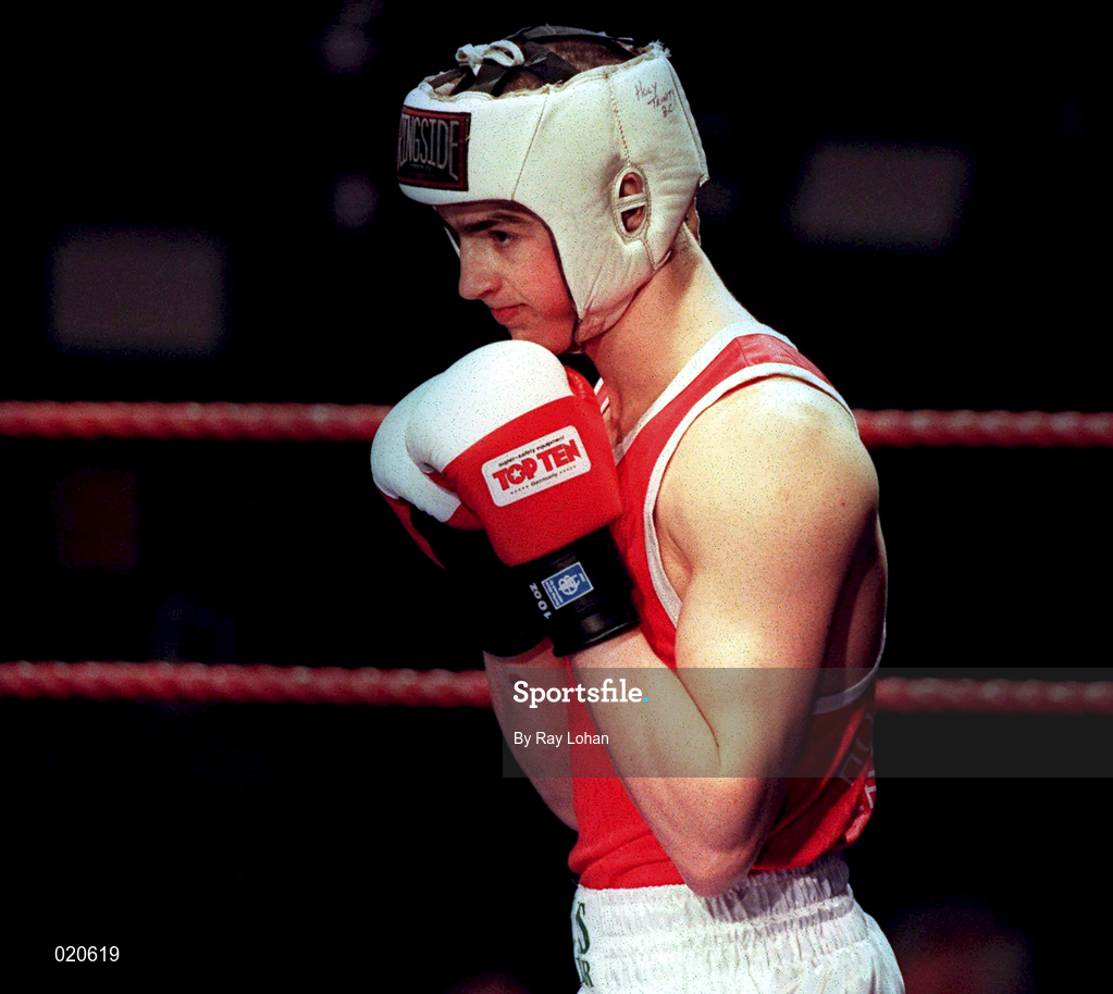 12 March 1999; Conall Carmichael during the IABA National Boxing Championships at the National Stadium in Dublin. Photo by Ray Lohan/Sportsfile