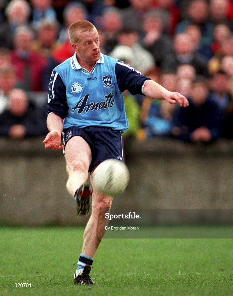 14 March 1999; Declan Darcy of Dublin during the Church and General National Football League Division 1 match between Dublin and Galway at Parnell Park in Dublin. Photo by Brendan Moran/Sportsfile