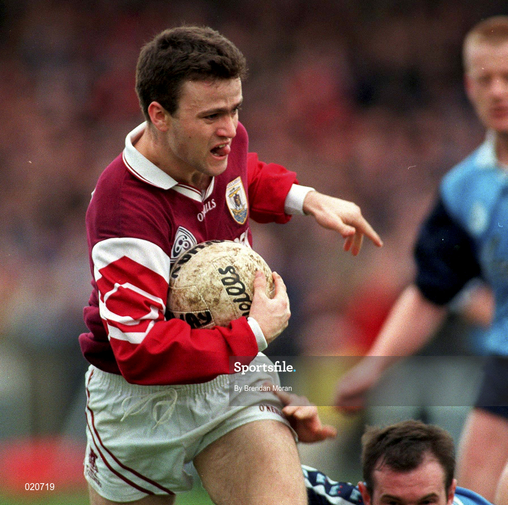 14 March 1999; Derek Savage of Galway during the Church and General National Football League Division 1 match between Dublin and Galway at Parnell Park in Dublin. Photo by Brendan Moran/Sportsfile