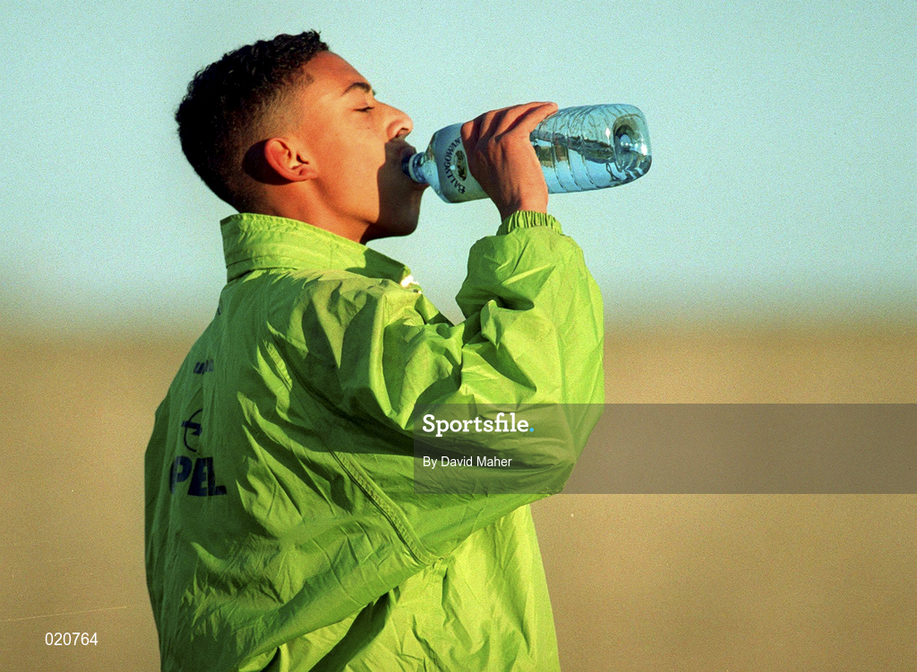 21 January 1999; Dwayne Mattis during a Republic of Ireland U17 squad training session at St Fintan's School in Sutton, Dublin. Photo by David Maher/Sportsfile