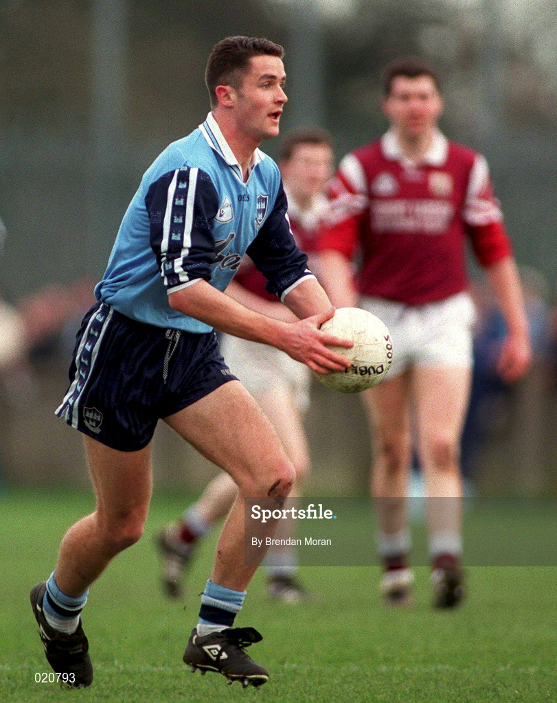 14 March 1999; Enda Sheehy of Dublin during the Church and General National Football League Division 1 match between Dublin and Galway at Parnell Park in Dublin. Photo by Brendan Moran/Sportsfile