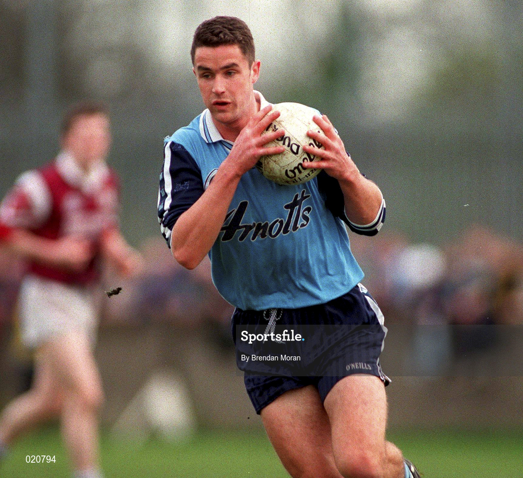 14 March 1999; Enda Sheehy of Dublin during the Church and General National Football League Division 1 match between Dublin and Galway at Parnell Park in Dublin. Photo by Brendan Moran/Sportsfile