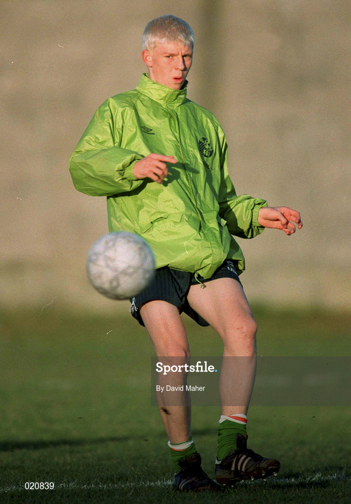 21 January 1999; Glen Fitzpatrick during a Republic of Ireland U17 squad training session at St Fintan's School in Sutton, Dublin. Photo by David Maher/Sportsfile