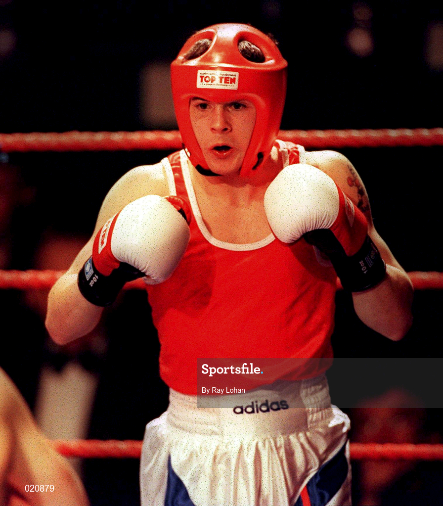 12 March 1999; James Rooney during the IABA National Boxing Championships at the National Stadium in Dublin. Photo by Ray Lohan/Sportsfile