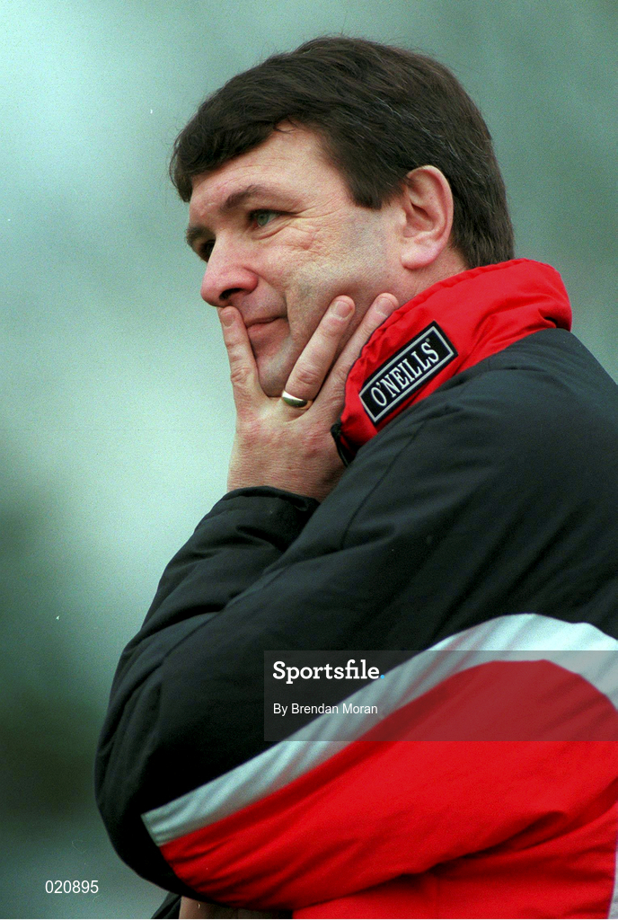 27 March 1999; Cork manager Jimmy Barry Murphy during the Church and General National Hurling League Division 1B match between Cork and Waterford at Páirc Uí Rinn in Cork. Photo by Brendan Moran/Sportsfile