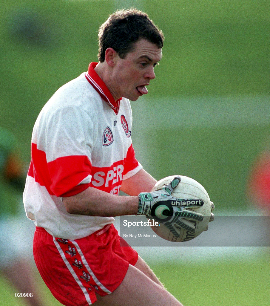28 February 1999; Joe Brolly of Derry during the Church and General National Football League Division 1 match between Meath and Derry at Páirc Tailteann in Navan, Meath. Photo by Ray McManus/Sportsfile