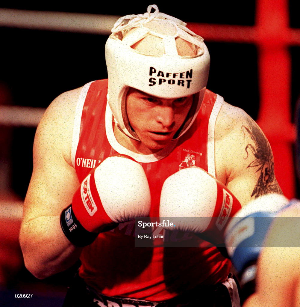 12 March 1999; John Kinsella during the IABA National Boxing Championships at the National Stadium in Dublin. Photo by Ray Lohan/Sportsfile
