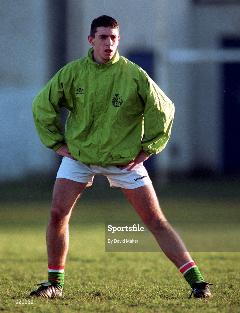 21 January 1999; John Thompson during a Republic of Ireland U17 squad training session at St Fintan's School in Sutton, Dublin. Photo by David Maher/Sportsfile