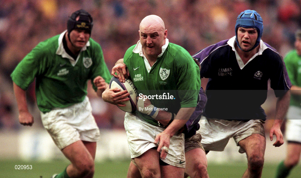 20 March 1999; Keith Wood of Ireland during the Five Nations Rugby Championship match between Scotland and Ireland in Murrayfield Stadium in Edinburgh, Scotland. Photo by Matt Browne/Sportsfile