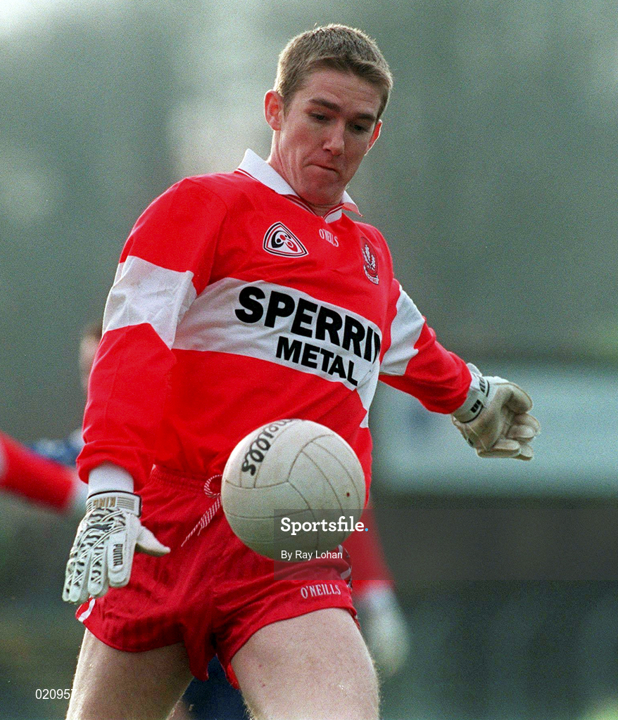 14 February 1999; Joseph Cassidy of Derry during the Church and General National Football League Division 1 match between Derry and Monaghan at Celtic Park in Derry. Photo by Ray Lohan/Sportsfile