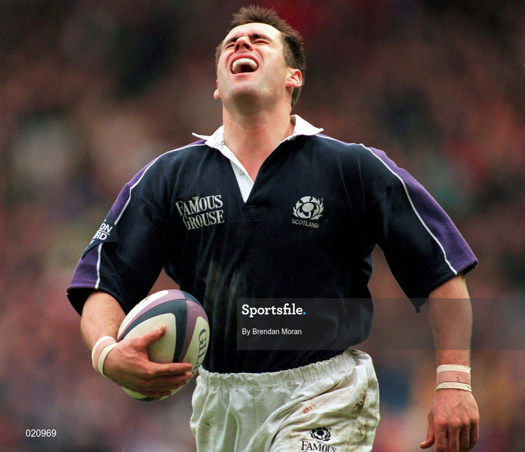 20 March 1999; Kenny Logan of Scotland during the Five Nations Rugby Championship match between Scotland and Ireland in Murrayfield Stadium in Edinburgh, Scotland. Photo by Brendan Moran/Sportsfile
