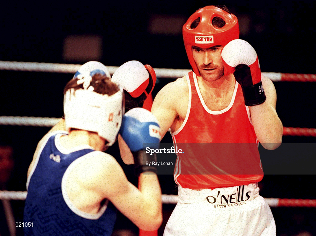 12 March 1999; Michael Roche during the IABA National Boxing Championships at the National Stadium in Dublin. Photo by Ray Lohan/Sportsfile