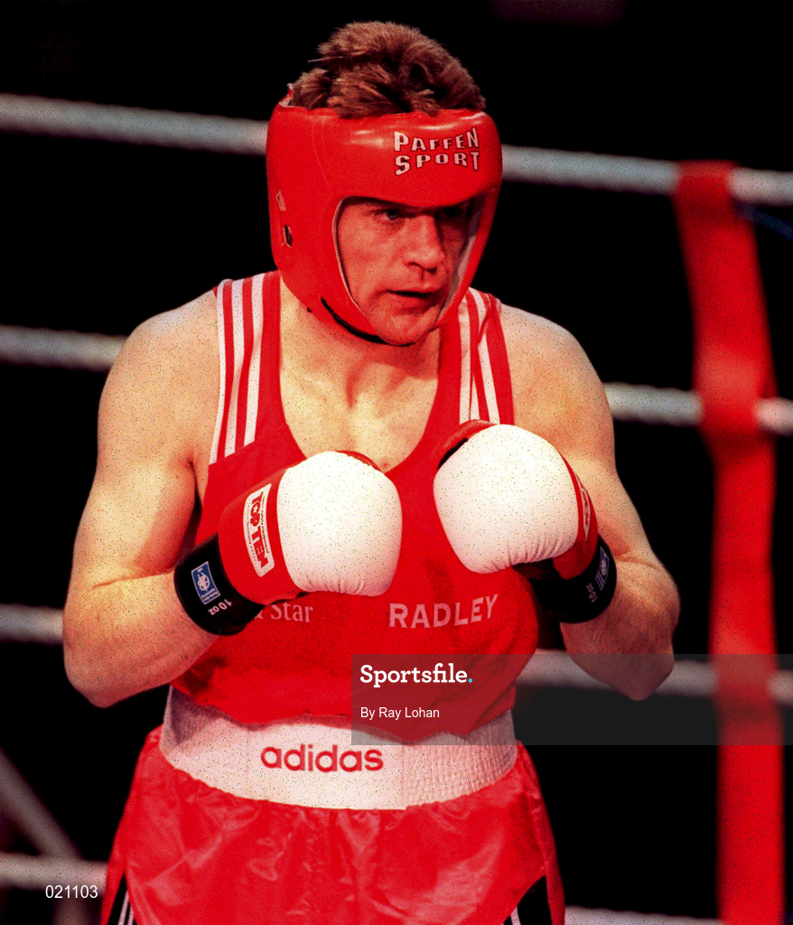 12 March 1999; Neil Gough during the IABA National Boxing Championships at the National Stadium in Dublin. Photo by Ray Lohan/Sportsfile