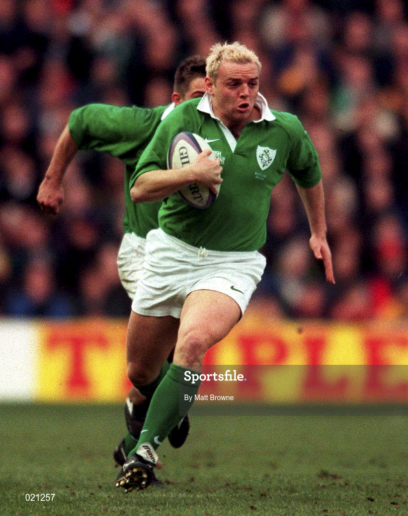 20 March 1999; Rob Henderson of Ireland during the Five Nations Rugby Championship match between Scotland and Ireland in Murrayfield Stadium in Edinburgh, Scotland. Photo by Matt Browne/Sportsfile