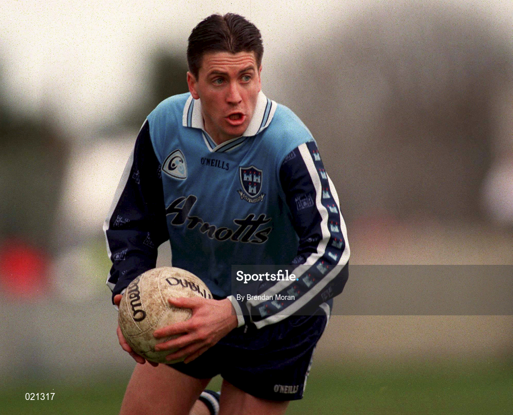14 March 1999; Senan Connell of Dublin during the Church and General National Football League Division 1 match between Dublin and Galway at Parnell Park in Dublin. Photo by Brendan Moran/Sportsfile