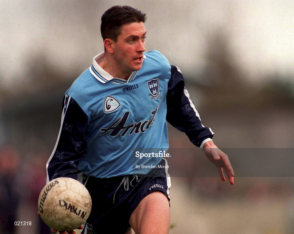 14 March 1999; Senan Connell of Dublin during the Church and General National Football League Division 1 match between Dublin and Galway at Parnell Park in Dublin. Photo by Brendan Moran/Sportsfile