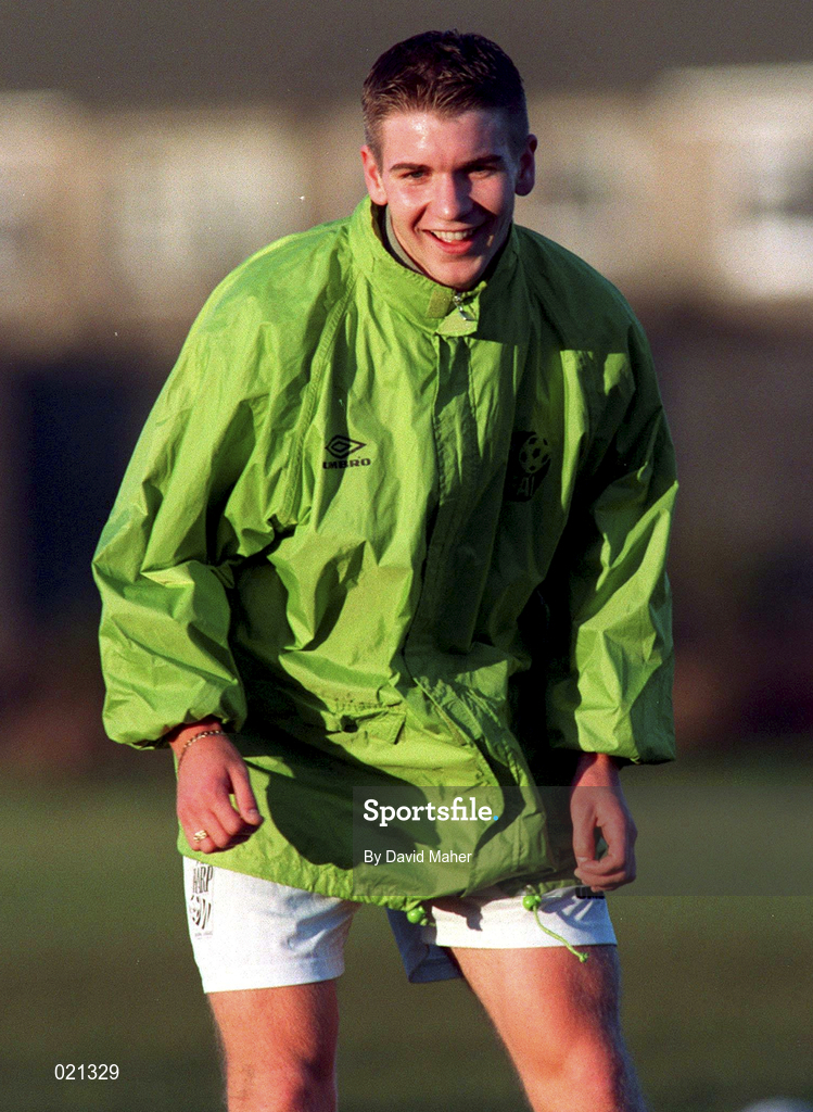 21 January 1999; Shaun Byrne during a Republic of Ireland U17 squad training session at St Fintan's School in Sutton, Dublin. Photo by David Maher/Sportsfile