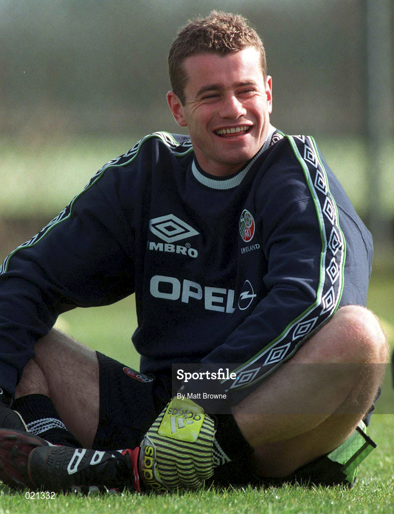 23 March 1999; Shay Given during Republic of Ireland Squad Training at the AUL Grounds in Clonshaugh, Dublin. Photo by Matt Browne/Sportsfile