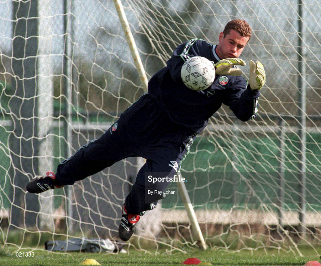 23 March 1999; Shay Given during Republic of Ireland Squad Training at the AUL Grounds in Clonshaugh, Dublin. Photo by Ray Lohan/Sportsfile