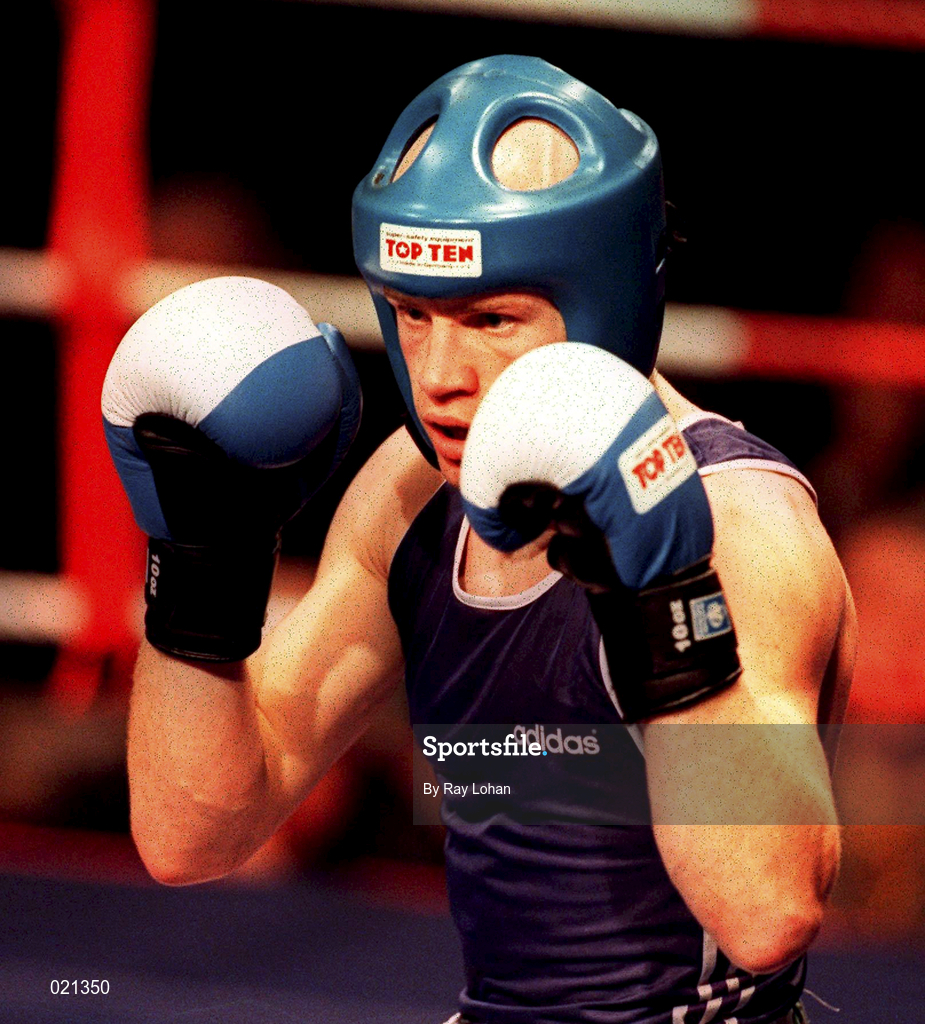 12 March 1999; Terry Carlyle during the IABA National Boxing Championships at the National Stadium in Dublin. Photo by Ray Lohan/Sportsfile