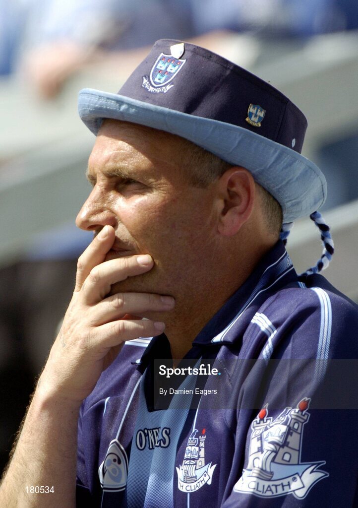 19 June 2005; Dublin supporter James Carroll watches the match. Bank of Ireland Leinster Senior Football Championship Semi-Final, Dublin v Wexford, Croke Park, Dublin. Picture credit; Damien Eagers / SPORTSFILE