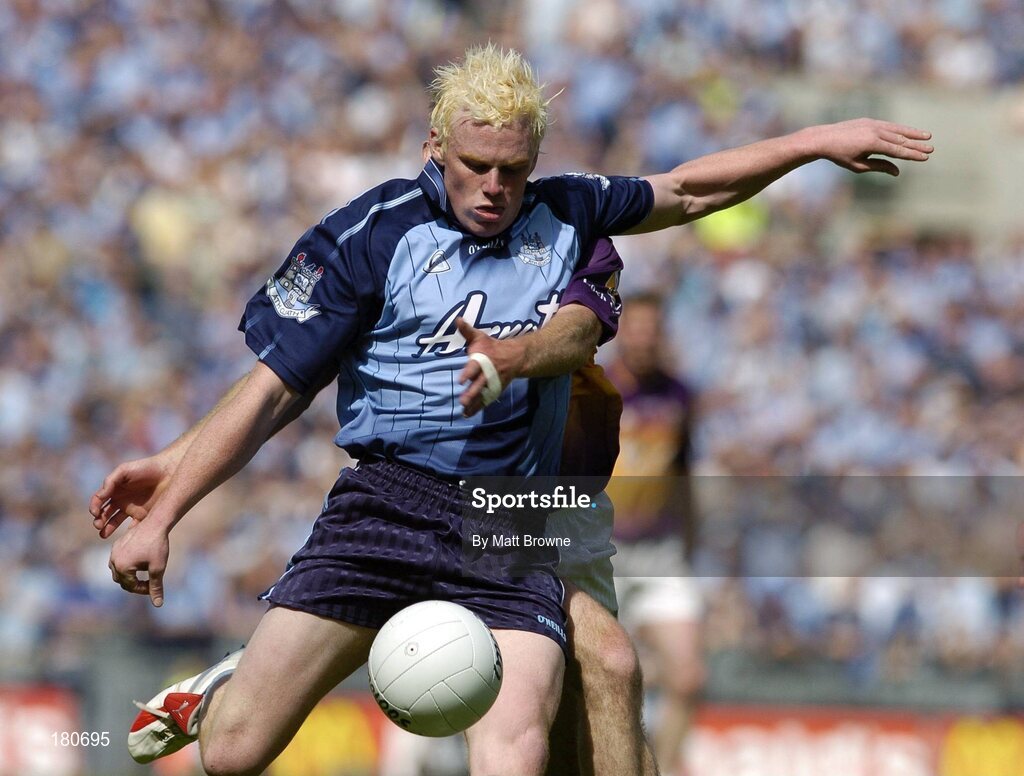 19 June 2005; Mark Vaughan, Dublin, in action against Niall Murphy, Wexford. Bank of Ireland Leinster Senior Football Championship Semi-Final, Dublin v Wexford, Croke Park, Dublin. Picture credit; Matt Browne / SPORTSFILE