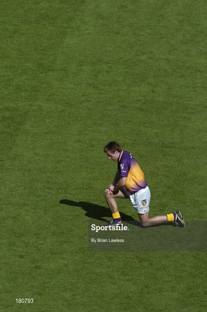 19 June 2005; A dejected David Fogarty, Wexford, after defeat to Dublin. Bank of Ireland Leinster Senior Football Championship Semi-Final, Dublin v Wexford, Croke Park, Dublin. Picture credit; Brian Lawless / SPORTSFILE
