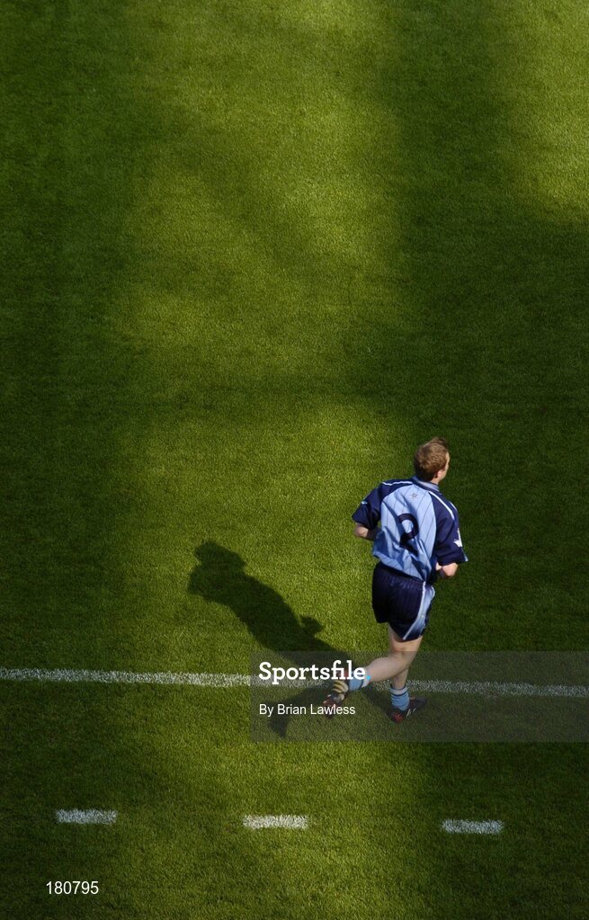 19 June 2005; Dublin's Paul Griffin makes his way onto the pitch for the second half. Bank of Ireland Leinster Senior Football Championship Semi-Final, Dublin v Wexford, Croke Park, Dublin. Picture credit; Brian Lawless / SPORTSFILE