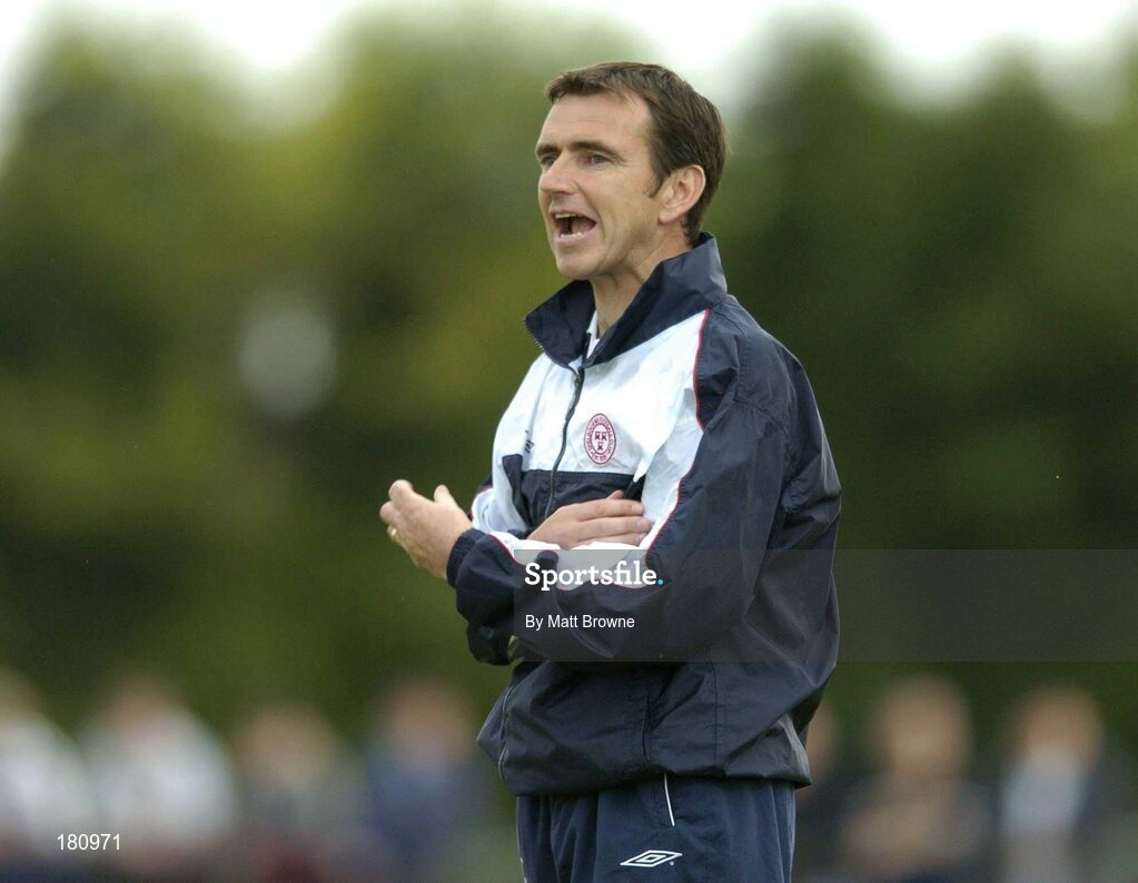 24 June 2005; Pat Fanlon, Shelbourne manager, pictured during the game against Waterford United. eircom League, Premier Division, Waterford United v Shelbourne, Waterford RSC, Waterford. Picture credit; Matt Browne / SPORTSFILE