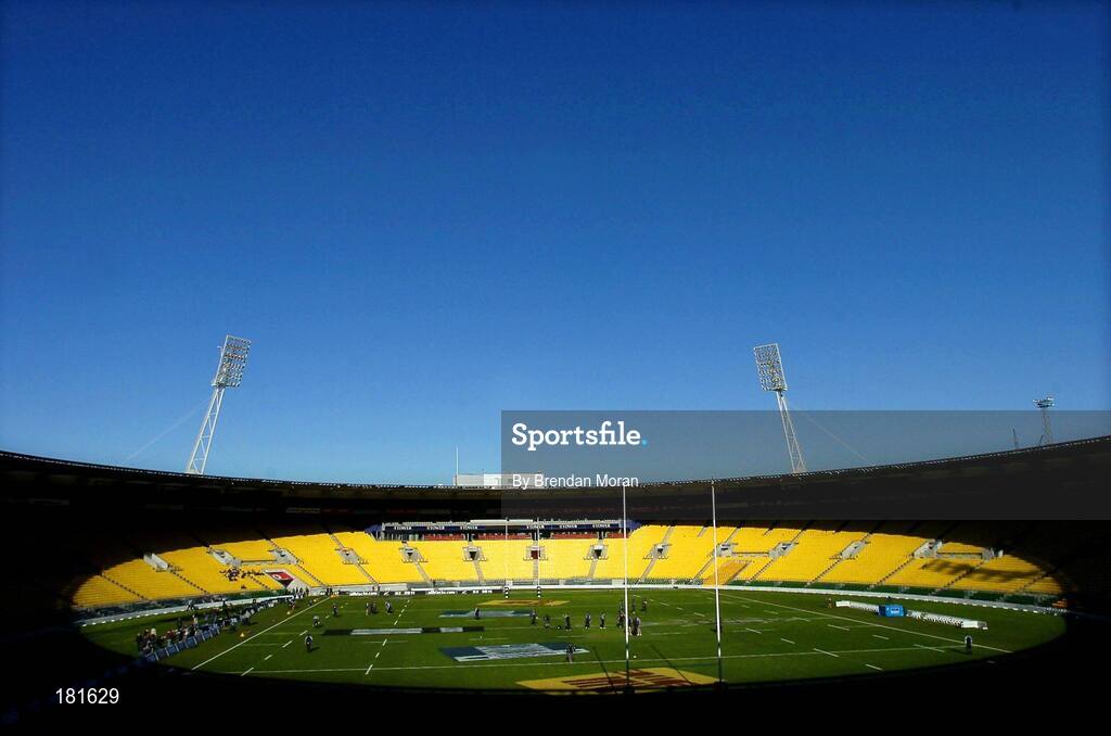 1 July 2005; The New Zealand team in action during squad training at the match venue. New Zealand Captain's Run, Westpac Stadium, Wellington, New Zealand. Picture credit; Brendan Moran / SPORTSFILE