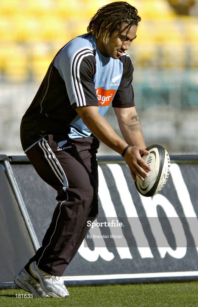 1 July 2005; New Zealand winger Ma'a Nonu during squad training. New Zealand Captain's Run, Westpac Stadium, Wellington, New Zealand. Picture credit; Brendan Moran / SPORTSFILE