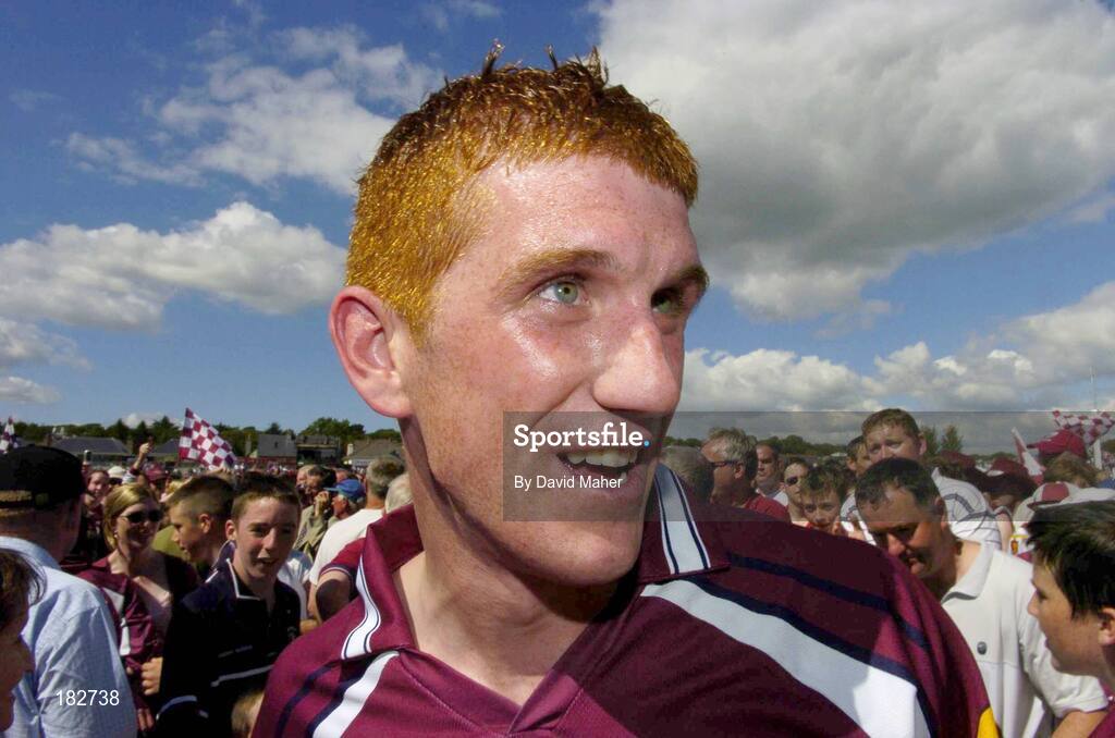 10 July 2005; Kieran Fitzgerald, Galway, celebrates at the end of the game after victory over Mayo. Bank of Ireland Connacht Senior Football Championship Final, Galway v Mayo, Pearse Stadium, Galway. Picture credit; David Maher / SPORTSFILE