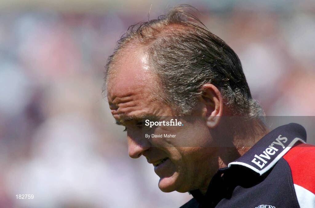 10 July 2005; John Maughan, Mayo manager, during the closing stages of the game. Bank of Ireland Connacht Senior Football Championship Final, Galway v Mayo, Pearse Stadium, Galway. Picture credit; David Maher / SPORTSFILE