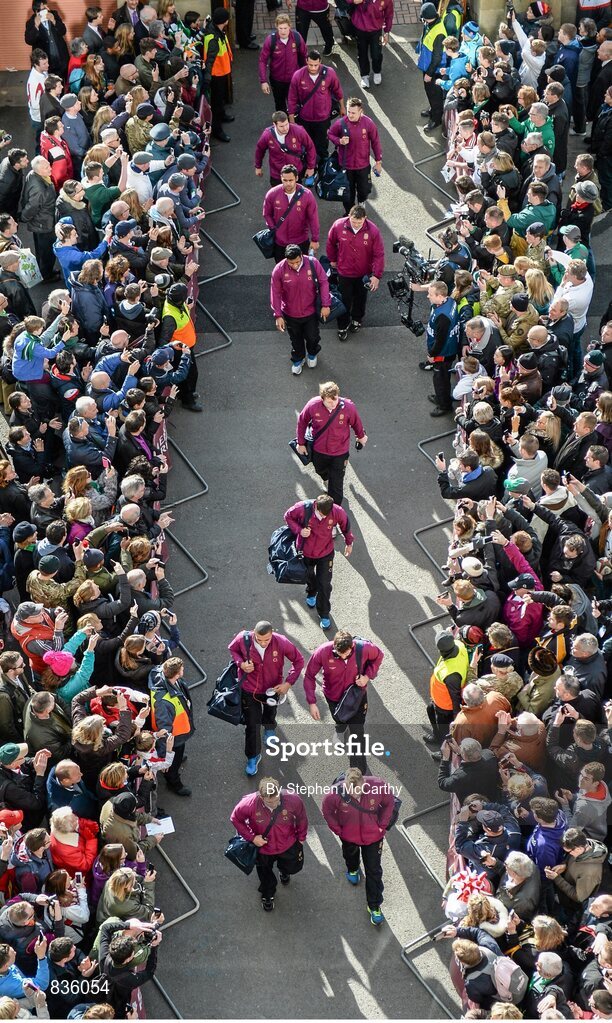 22 February 2014; England players arrive ahead of the game. RBS Six Nations Rugby Championship, England v Ireland, Twickenham Stadium, Twickenham, London, England. Picture credit: Stephen McCarthy / SPORTSFILE