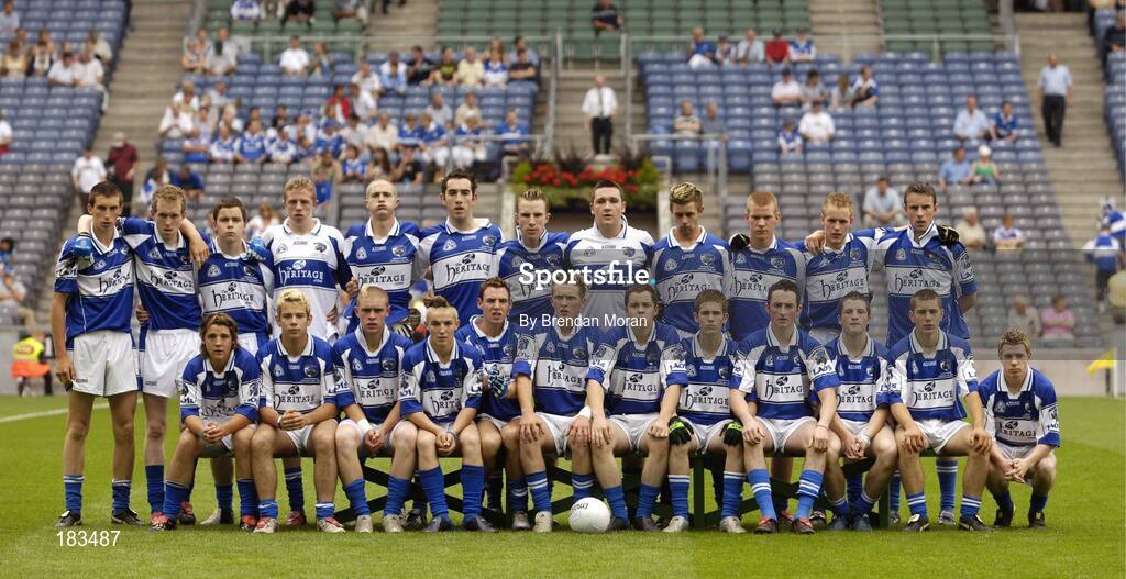 17 July 2005; The Laois minor squad ahead of the Leinster Minor Football Championship Final match between Offaly and Laois at Croke Park in Dublin. Photo by Brendan Moran/Sportsfile