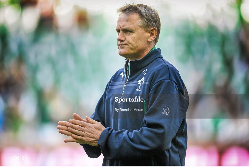 22 February 2014; Ireland head coach Joe Schmidt. RBS Six Nations Rugby Championship, England v Ireland. Twickenham Stadium, Twickenham, London, England. Picture credit: Brendan Moran / SPORTSFILE