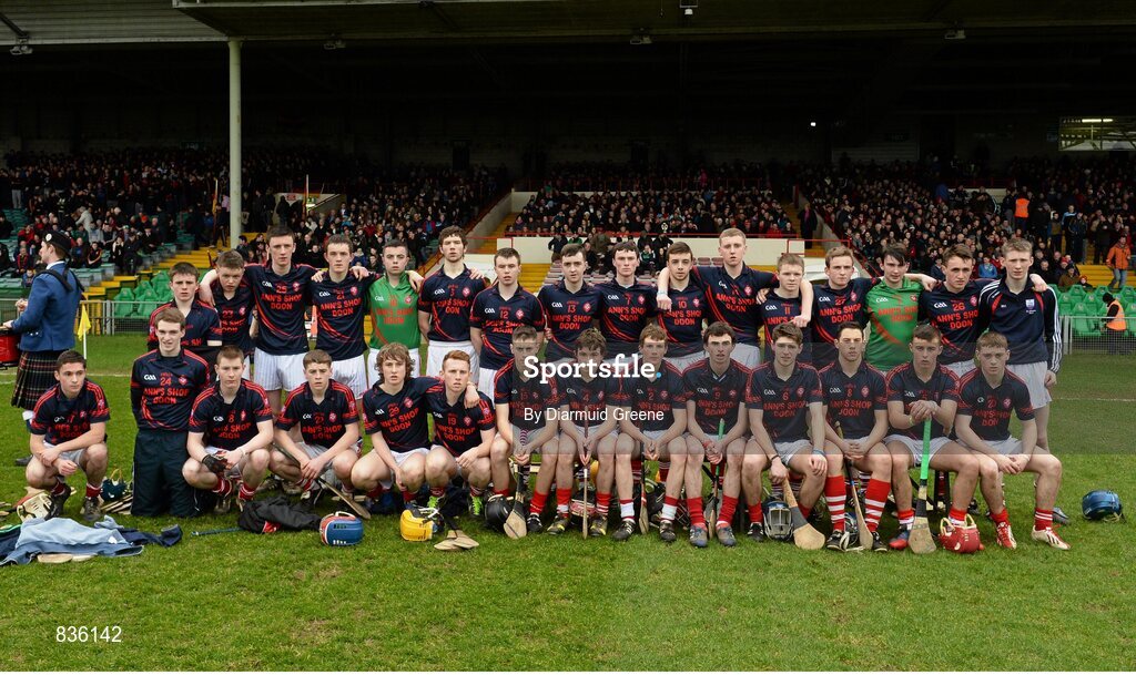 22 February 2014; The Scoil na Trionoide Naofa squad. Dr. Harty Cup Final, Scoil na Trionoide Naofa, Doon v Ard Scoil Ris, Limerick. Gaelic Grounds, Limerick. Picture credit: Diarmuid Greene / SPORTSFILE