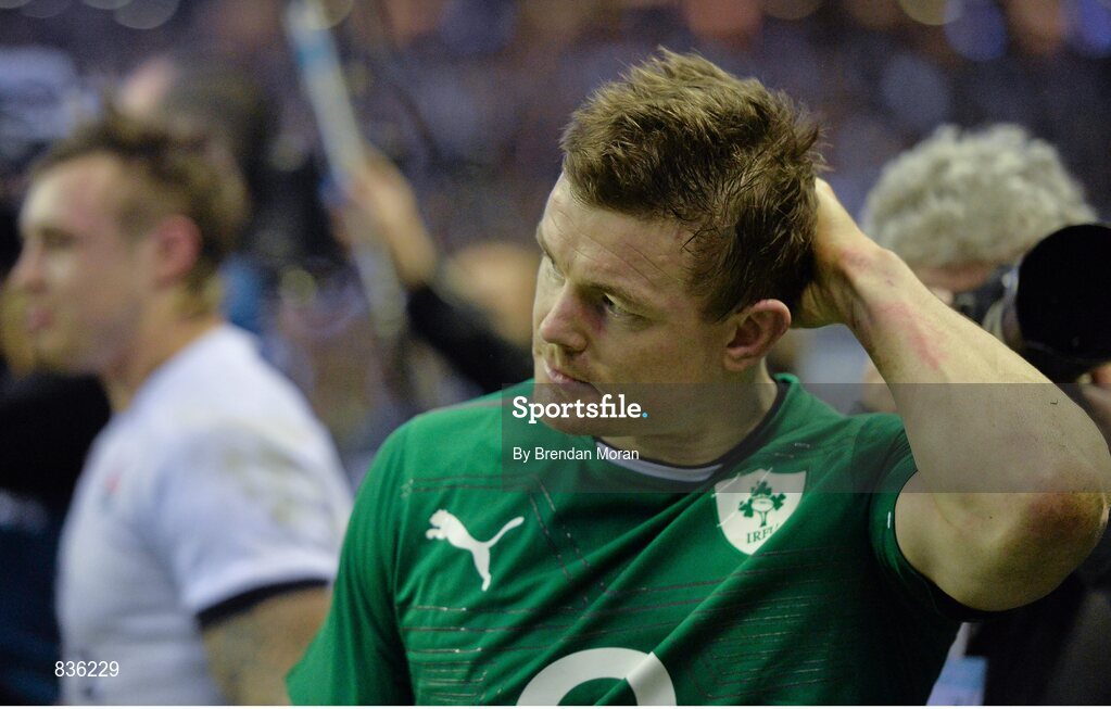 22 February 2014; Brian O'Driscoll, Ireland, after the game. RBS Six Nations Rugby Championship, England v Ireland, Twickenham Stadium, Twickenham, London, England. Picture credit: Brendan Moran / SPORTSFILE