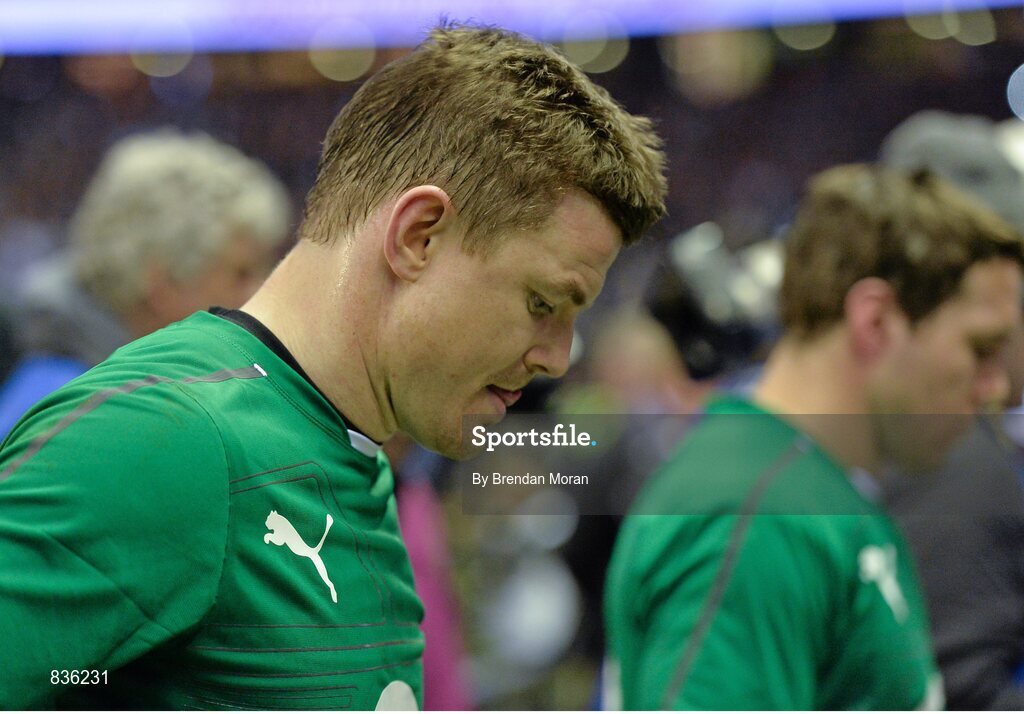 22 February 2014; Brian O'Driscoll, Ireland, after the game. RBS Six Nations Rugby Championship, England v Ireland, Twickenham Stadium, Twickenham, London, England. Picture credit: Brendan Moran / SPORTSFILE