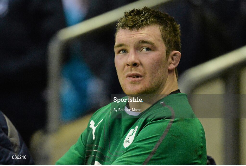 22 February 2014; Ireland's Peter O'Mahony reacts at the final whistle. RBS Six Nations Rugby Championship, England v Ireland. Twickenham Stadium, Twickenham, London, England. Picture credit: Brendan Moran / SPORTSFILE