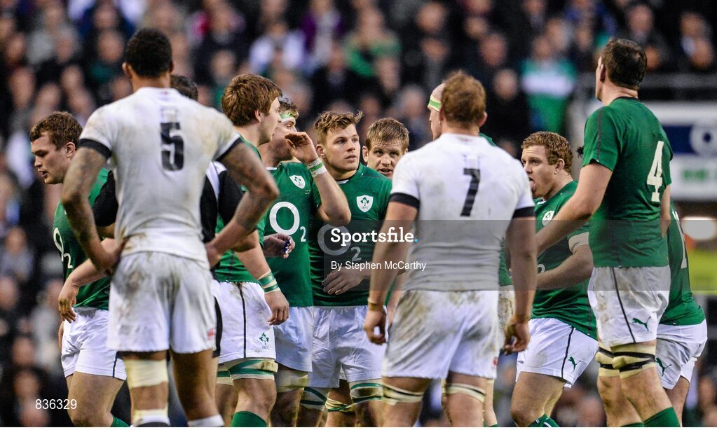 22 February 2014; Jordi Murphy, Ireland, centre, who got his first cap as a second half substitute. RBS Six Nations Rugby Championship, England v Ireland, Twickenham Stadium, Twickenham, London, England. Picture credit: Stephen McCarthy / SPORTSFILE