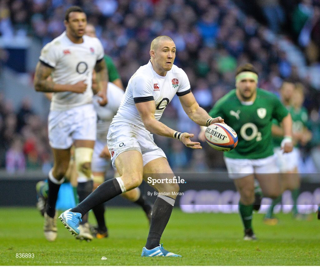 22 February 2014; Mike Brown, England. RBS Six Nations Rugby Championship, England v Ireland. Twickenham Stadium, Twickenham, London, England. Picture credit: Brendan Moran / SPORTSFILE