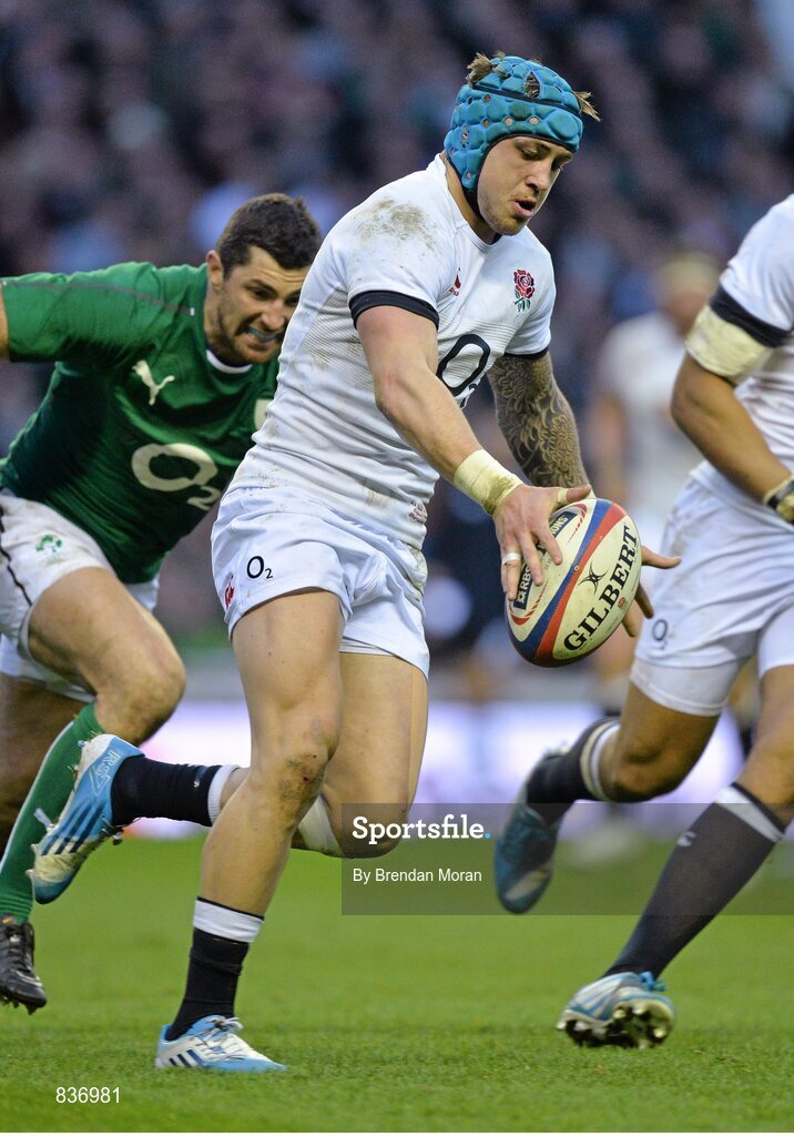 22 February 2014; Jack Nowell, England. RBS Six Nations Rugby Championship, England v Ireland. Twickenham Stadium, Twickenham, London, England. Picture credit: Brendan Moran / SPORTSFILE