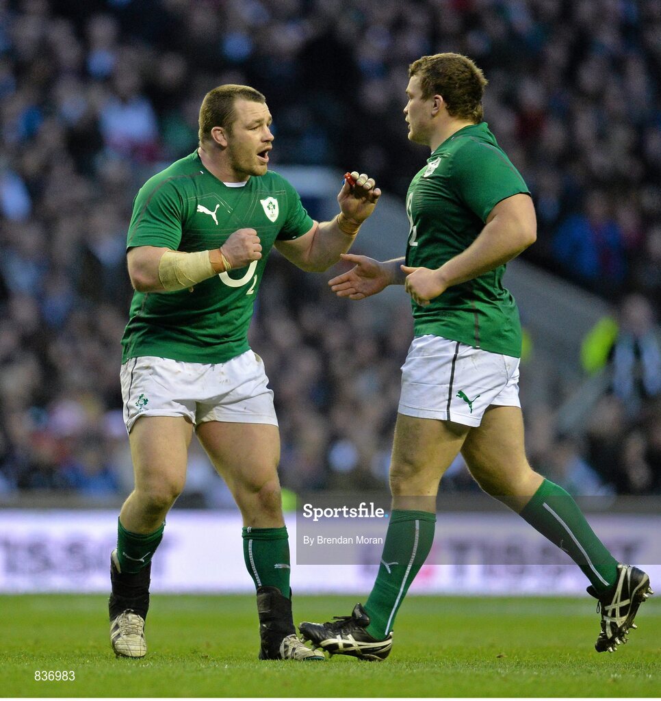 22 February 2014; Cian Healy, Ireland, is is replaced by team-mate Jack McGrath. RBS Six Nations Rugby Championship, England v Ireland. Twickenham Stadium, Twickenham, London, England. Picture credit: Brendan Moran / SPORTSFILE