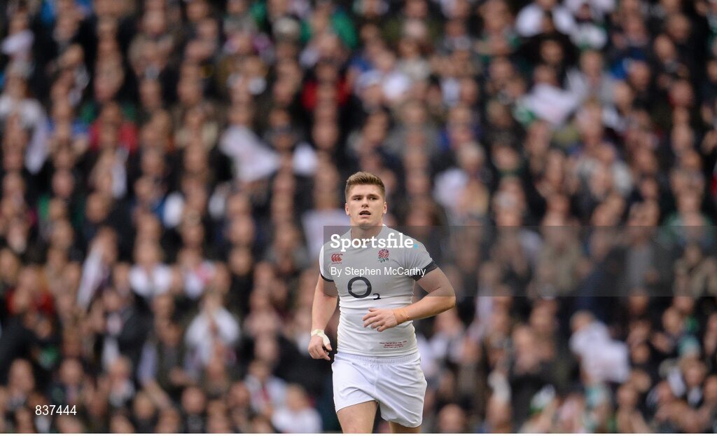 22 February 2014; Owen Farrell, England. RBS Six Nations Rugby Championship, England v Ireland, Twickenham Stadium, Twickenham, London, England. Picture credit: Stephen McCarthy / SPORTSFILE