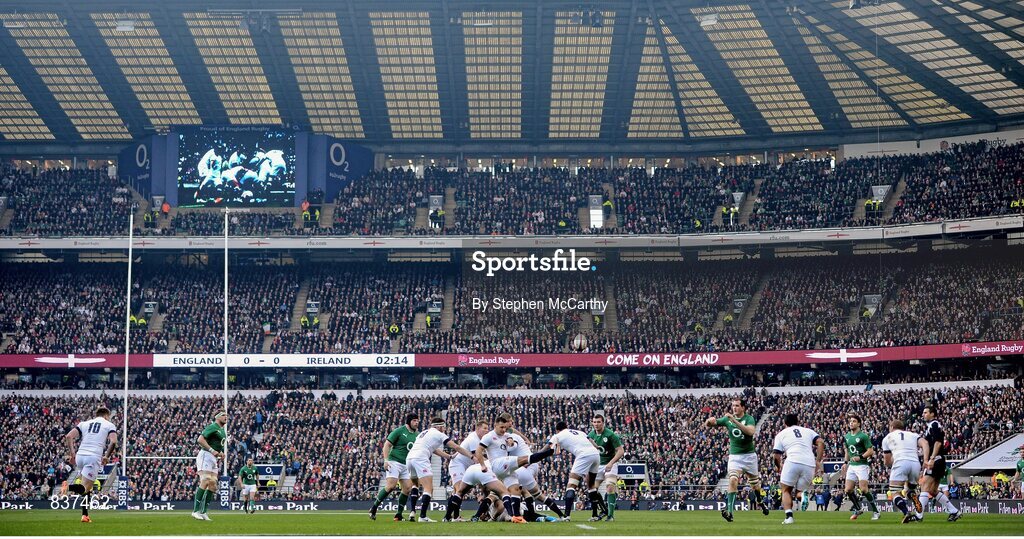 22 February 2014; A general view of Twickenham Stadium during the game. RBS Six Nations Rugby Championship, England v Ireland, Twickenham Stadium, Twickenham, London, England. Picture credit: Stephen McCarthy / SPORTSFILE